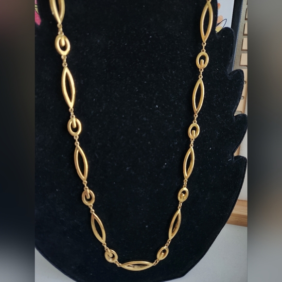 GIVENCHY G Logo Long Gold Plated  Necklace - Picture 1 of 4